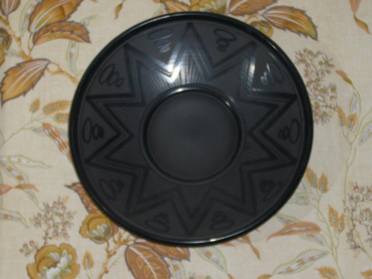 assiette ceramique noire