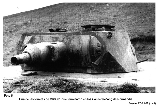 Una de las torretas de VK3001 que terminaron en los Panzerstellung de Normandía