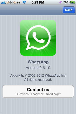 WhatsApp Messenger 2.6.10  