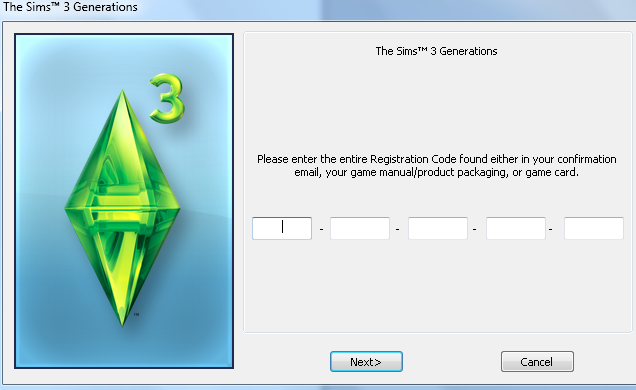 Registration Code For Sims